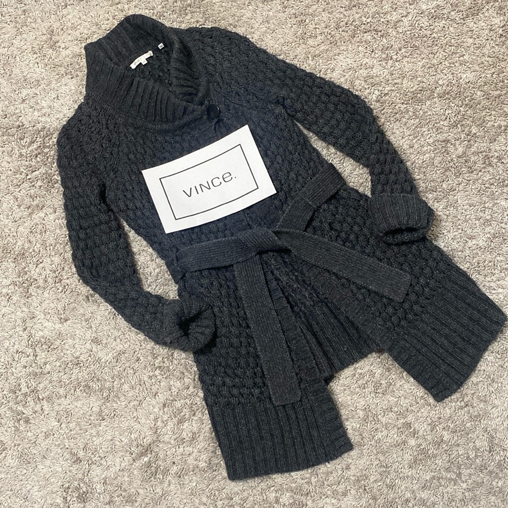 Vince wrap long cardigan sweater